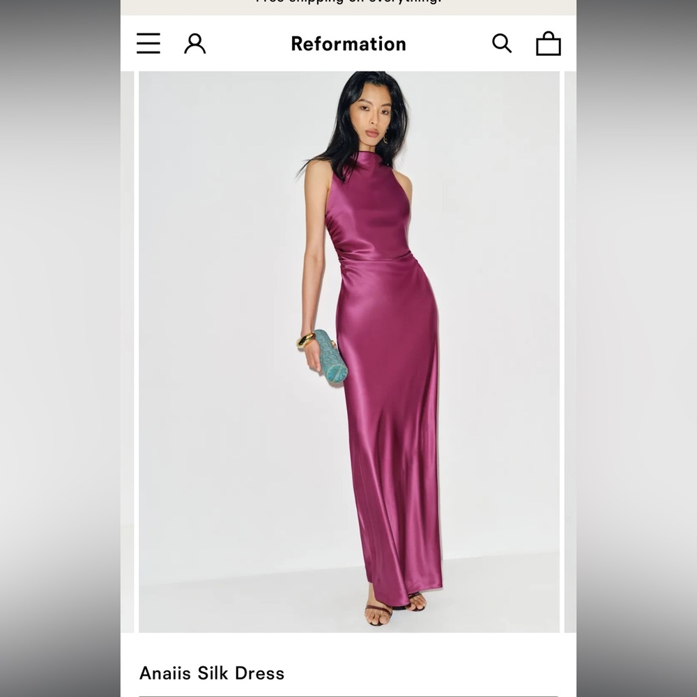 Reformation Anaiis Satin Maxi Dress